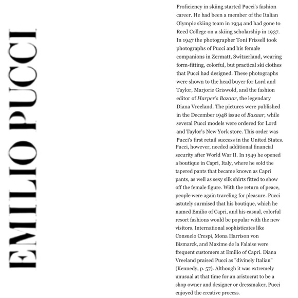 Emilio Pucci-U.S. Educated, History Of, Italy’s ⭐️ - Picture 4 of 13